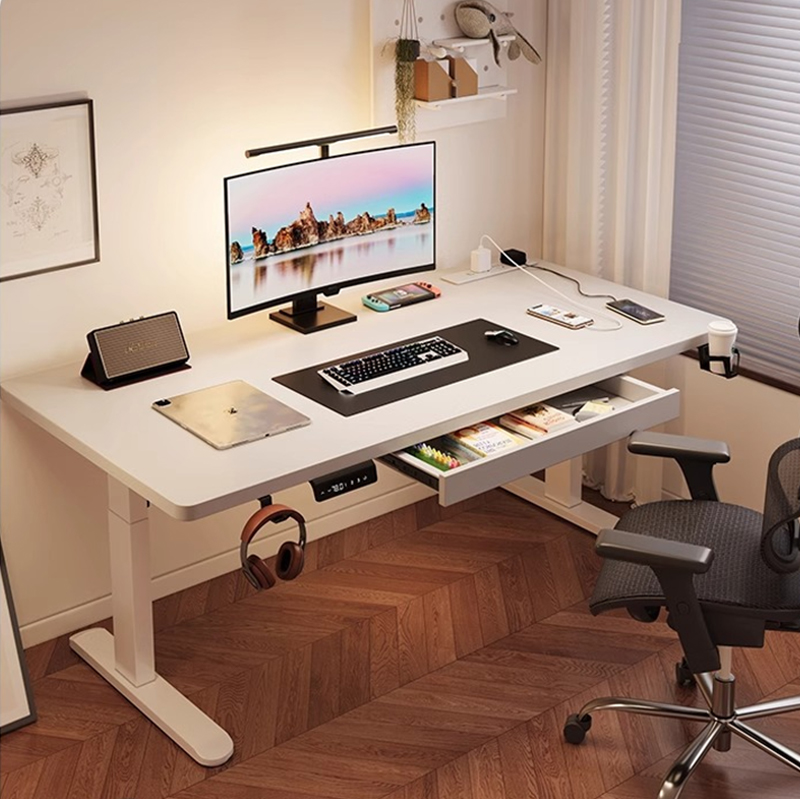 Desk Setup Bedroom - Bureau debout électrique moderne en fer
