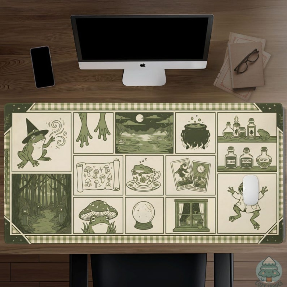 Tapis de bureau Witchy Frog Ap - Desk Setup Aesthetic avis et prix