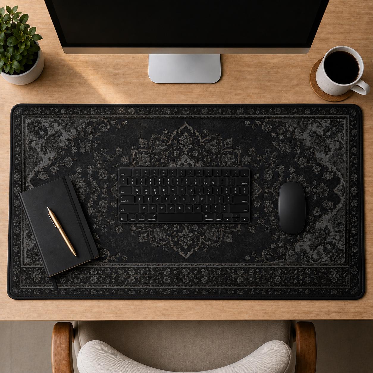 Tapis de bureau noir, tapis de - Desk Setup Dark avis et prix