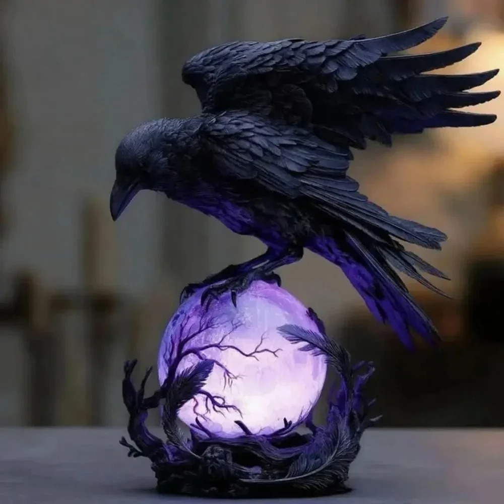 Lampe LED Gothique Corbeau : S - Desk Setup Dark avis et prix