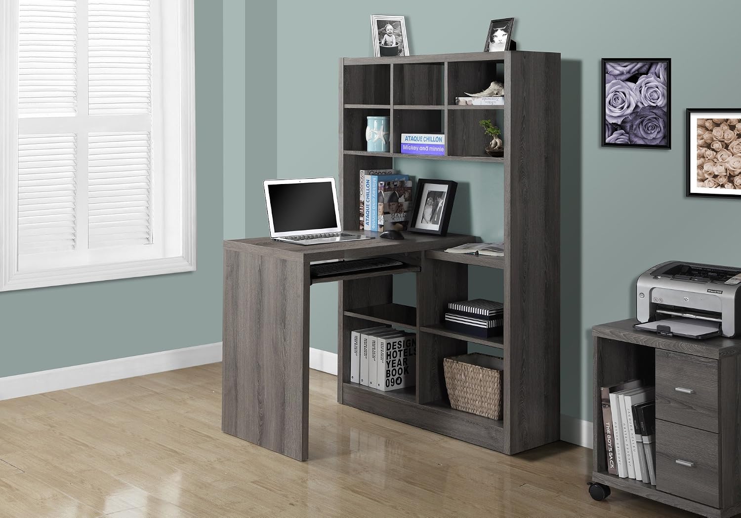 Bureau d'angle avec étagères r - Desk Setup Dark avis et prix