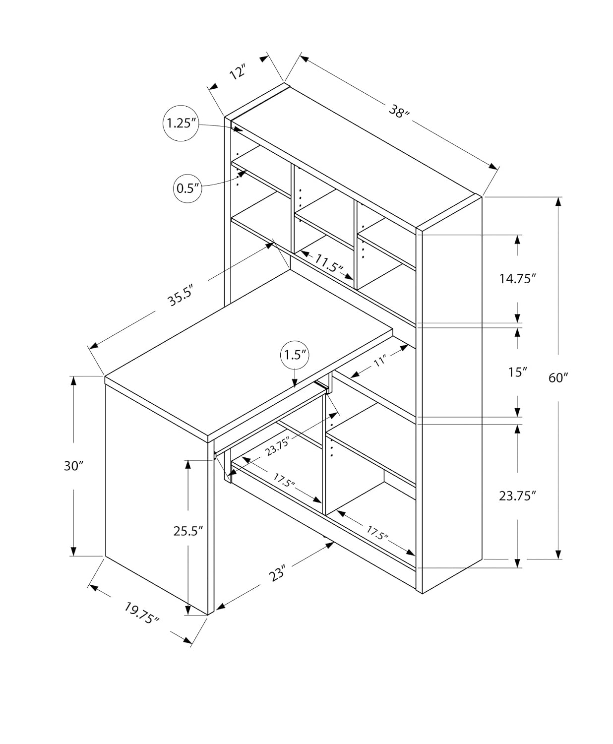 Bureau d'angle avec étagères r - Desk Setup Dark avis et prix