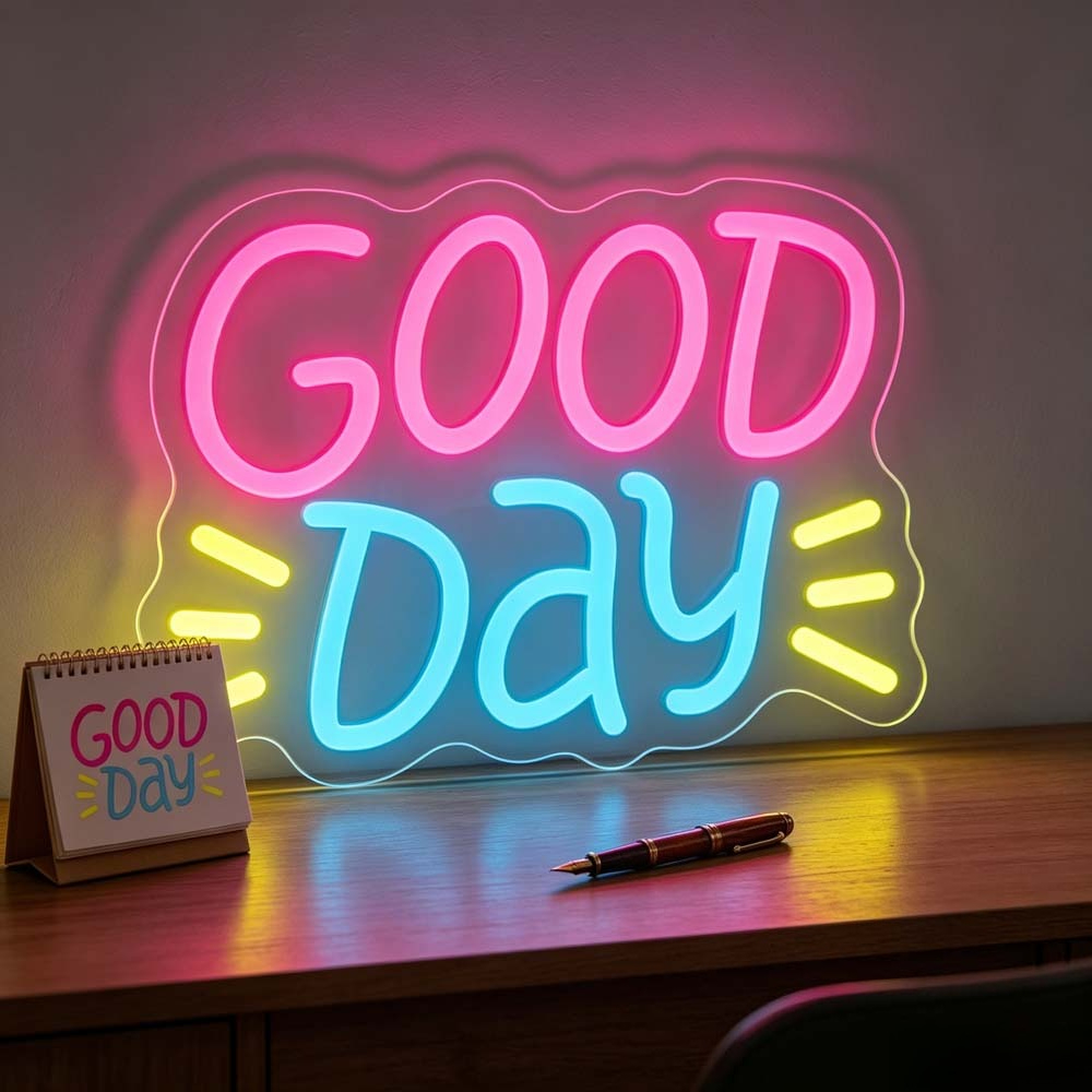 Enseigne néon LED « Good Day » - Desk Setup Bedroom avis et prix